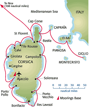 Corsica sailing from Moorings